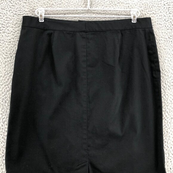 Lauren Ralph Lauren Skirt Womens 12 Black Stretch Knee Length Straight Active - Picture 4 of 12